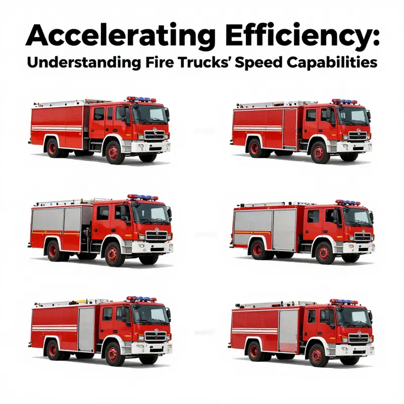 Fire trucks responding swiftly, adhering to speed regulations in urban environments.