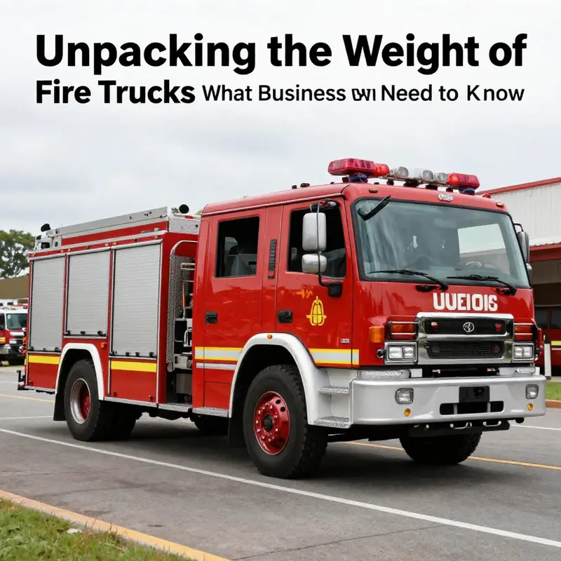 Fire truck models with varied weights, illustrating the difference between light, medium, and heavy-duty fire trucks.