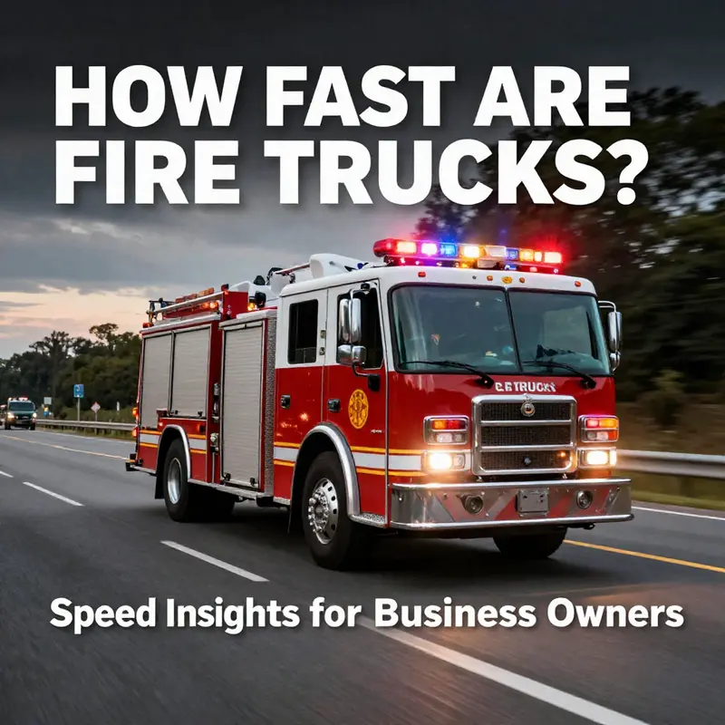 Fire truck navigating urban roads, showcasing its speed and adaptability in city environments.