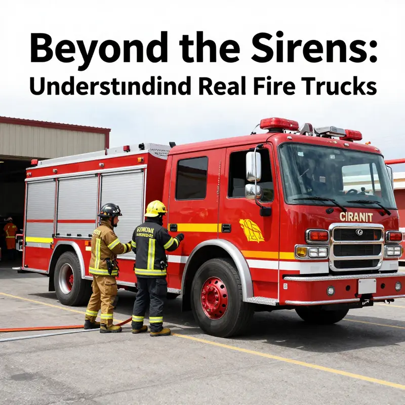 Anatomy of a real fire truck highlighting essential firefighting equipment.