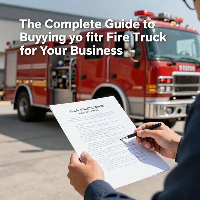 Reviewing legal documents related to purchasing a fire truck.