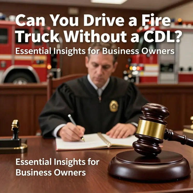 Exploring licensing needs for driving fire trucks in various scenarios.