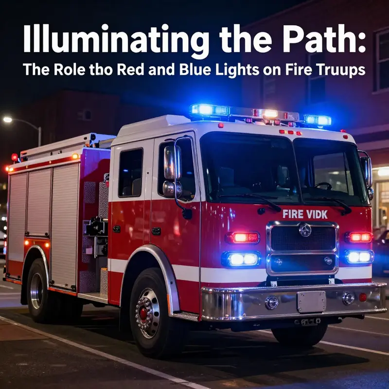 Historical fire truck showcasing the significance of red lights in emergency visibility.