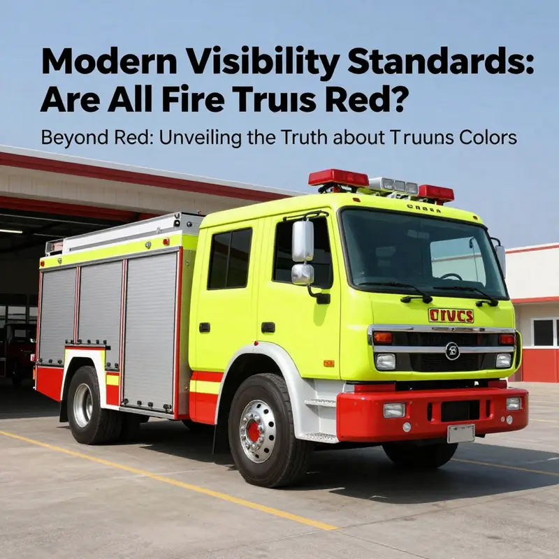 Early fire trucks stand out in red against black Model T cars, showcasing the historical reasoning behind the choice of color.