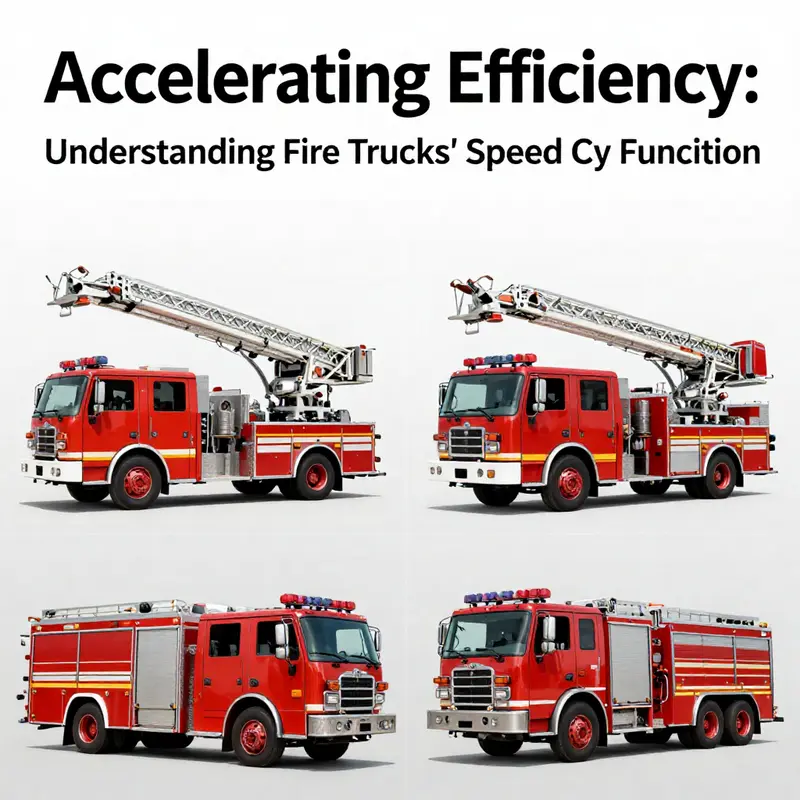 Fire trucks responding swiftly, adhering to speed regulations in urban environments.