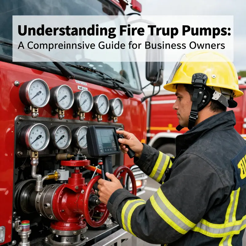 Illustration depicting the suction mechanism in action as water is drawn into the fire truck pump.