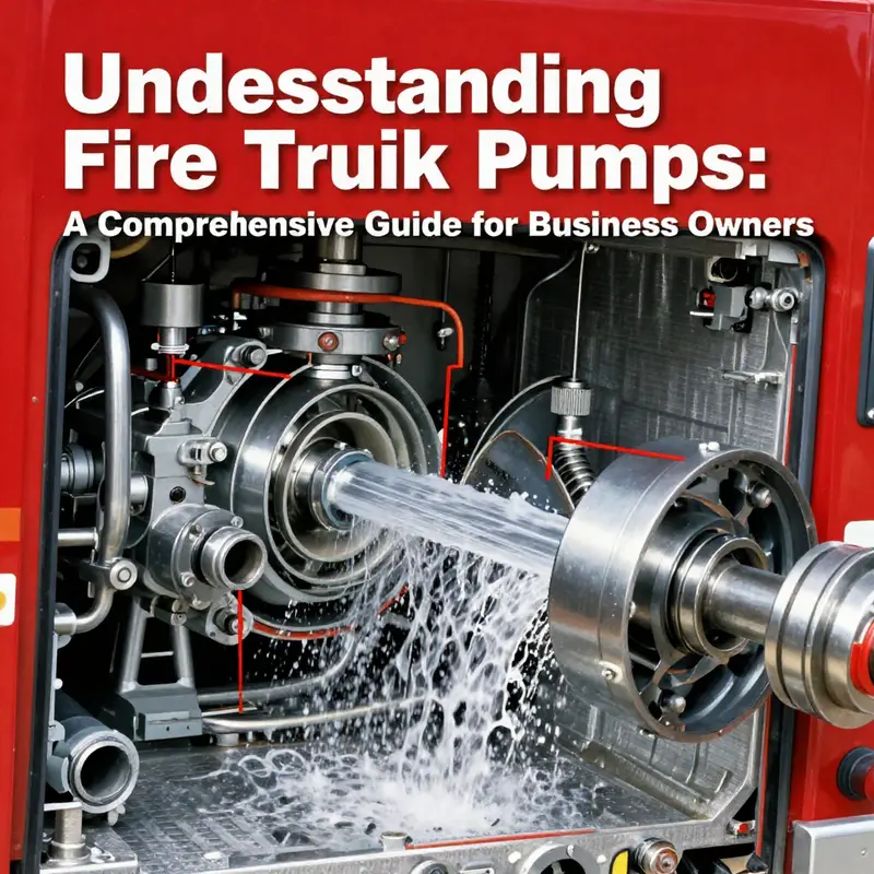 Illustration depicting the suction mechanism in action as water is drawn into the fire truck pump.