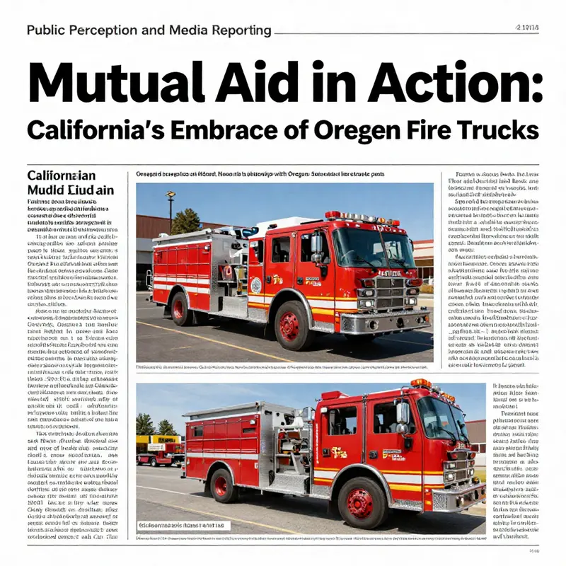 Caminhões de bombeiros do Oregon estacionados na Califórnia, mostrando a cooperação entre estados durante a temporada de incêndios florestais.