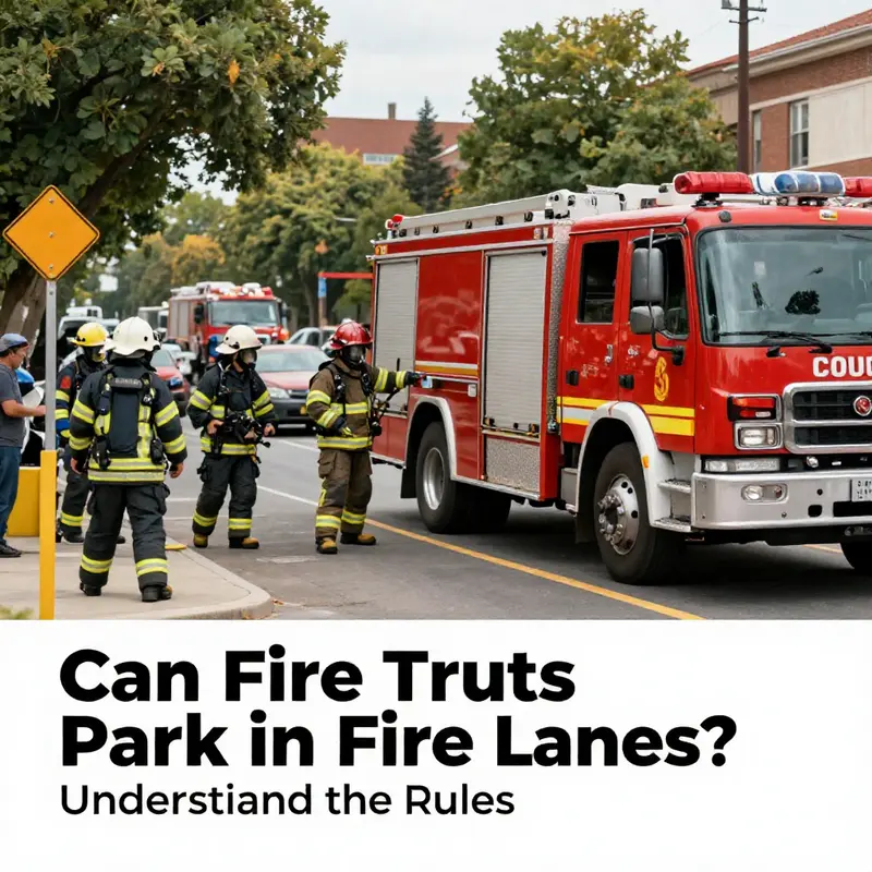 Fire trucks ensure quick access in emergencies by legally parking in fire lanes.