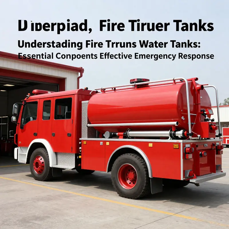 A pumper fire truck illustrating its water tank integrated with the firefighting equipment.