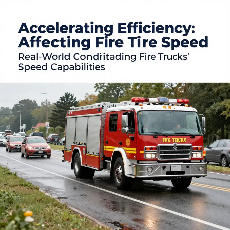 Fire trucks responding swiftly, adhering to speed regulations in urban environments.