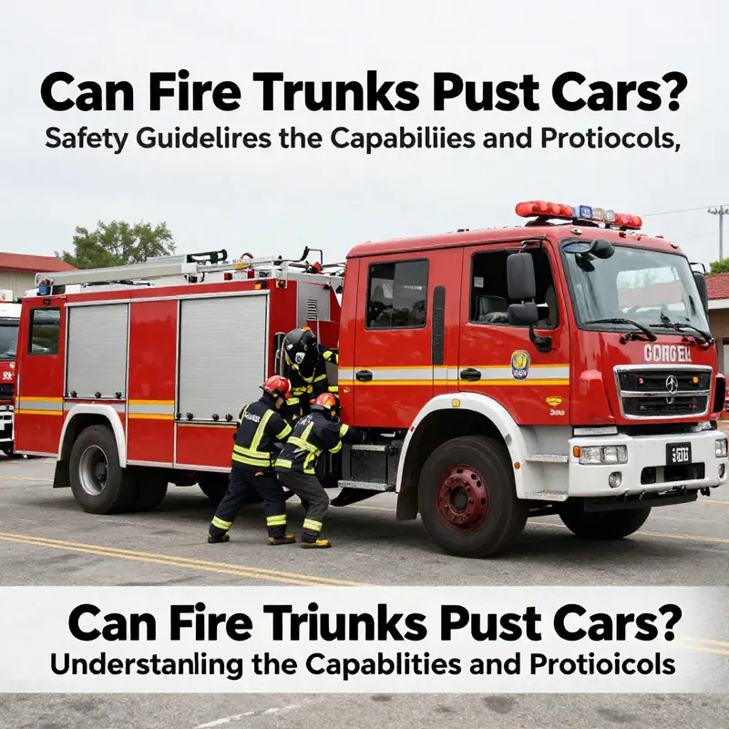 Caminhões de bombeiros empurram carros usando protocolos de emergência estabelecidos durante situações críticas.