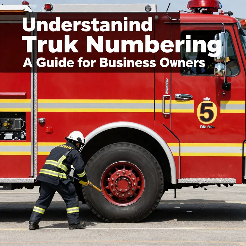 Fire trucks are systematically numbered in sequence for efficient operations during emergencies.