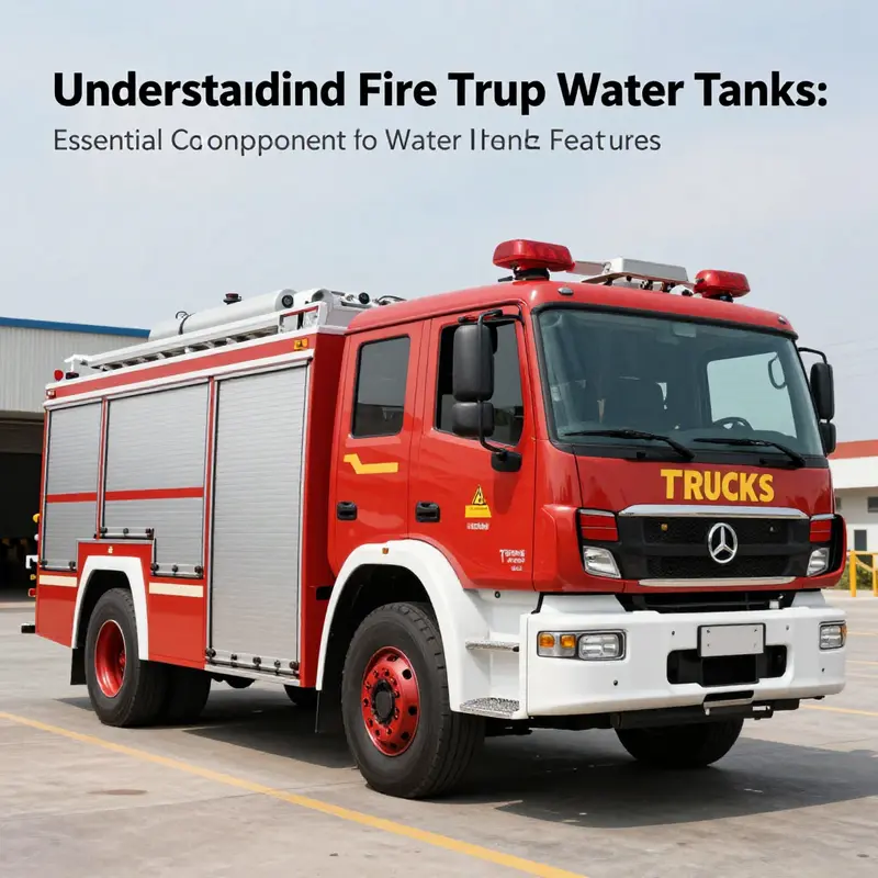 A pumper fire truck illustrating its water tank integrated with the firefighting equipment.