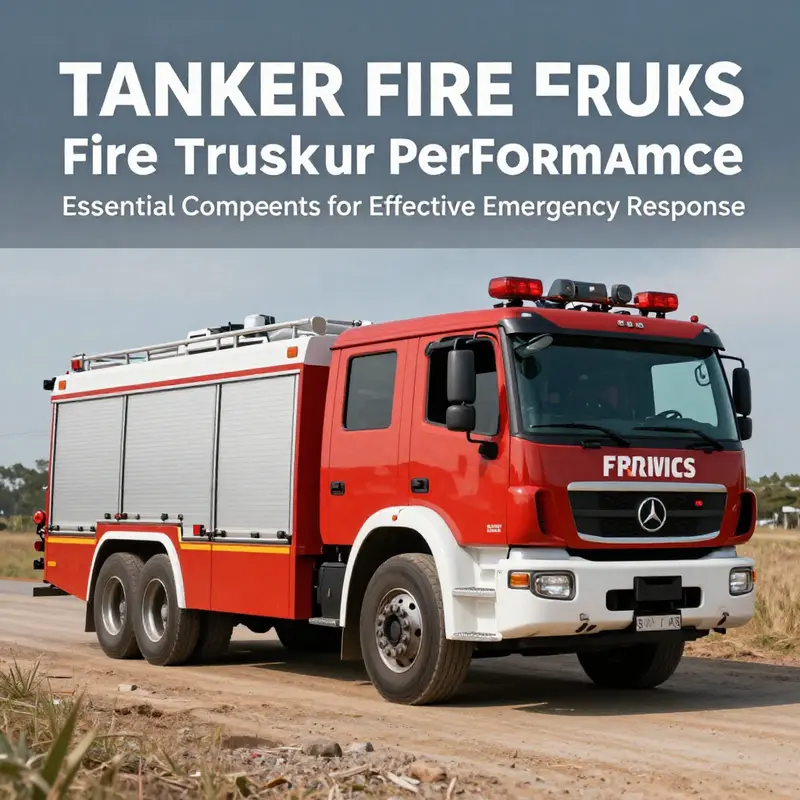 A pumper fire truck illustrating its water tank integrated with the firefighting equipment.