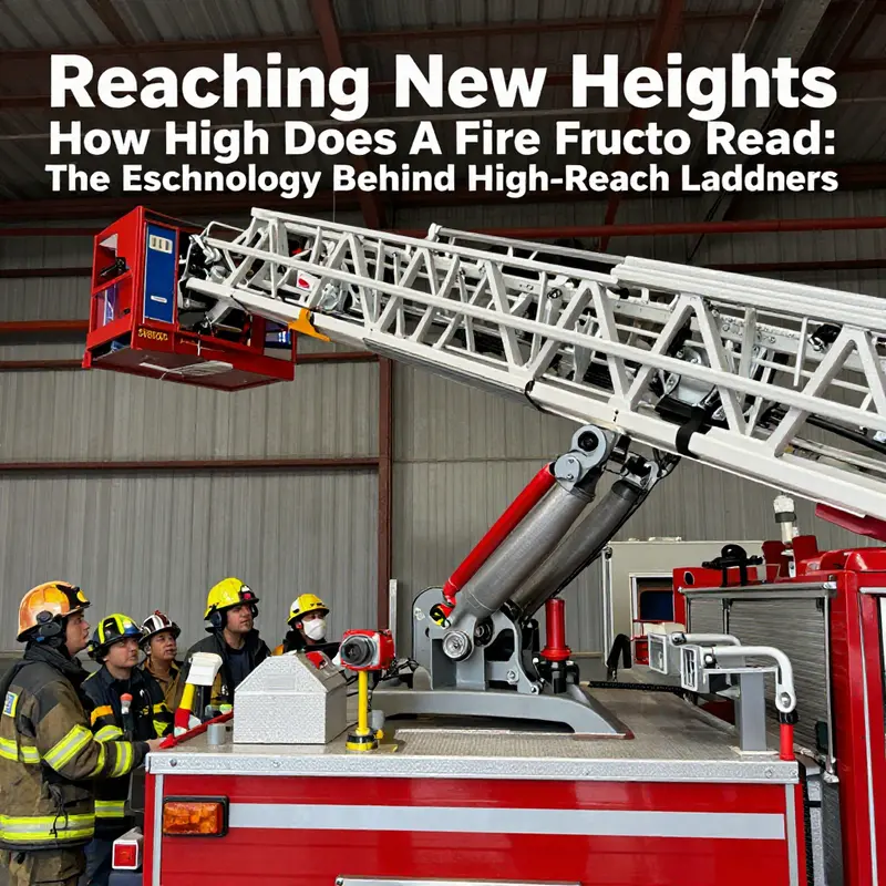 Aerial ladder reaching towards a high-rise, demonstrating firefighting capabilities.