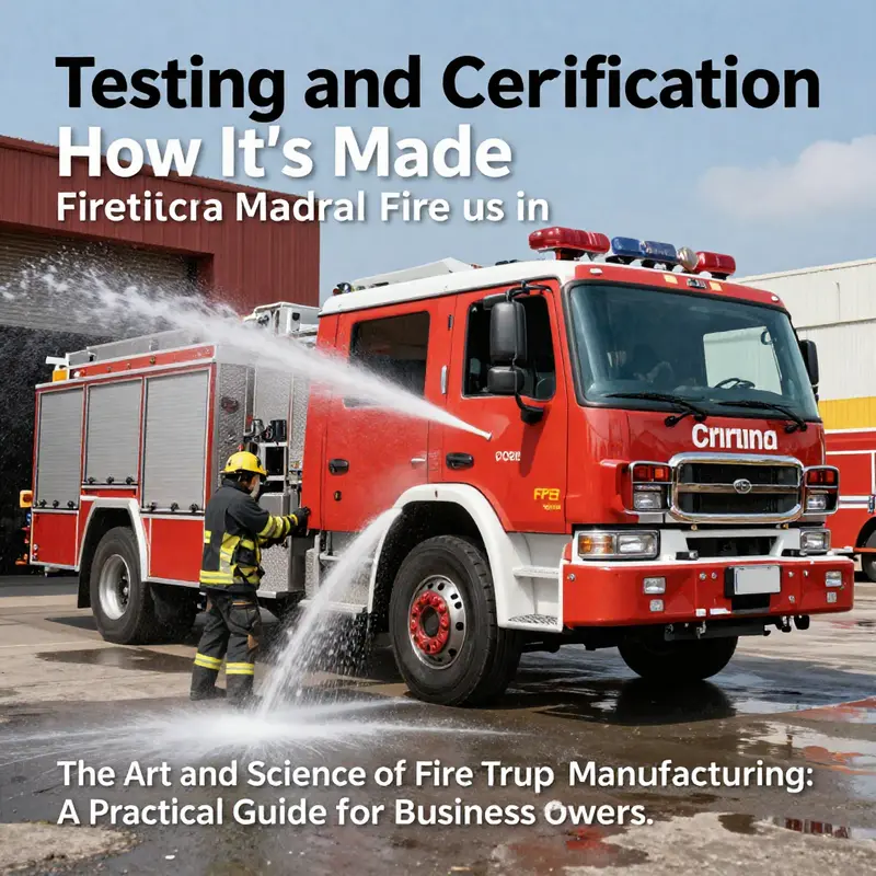 The structural framework of a fire truck being assembled, highlighting the focus on durable materials for enhanced safety.
