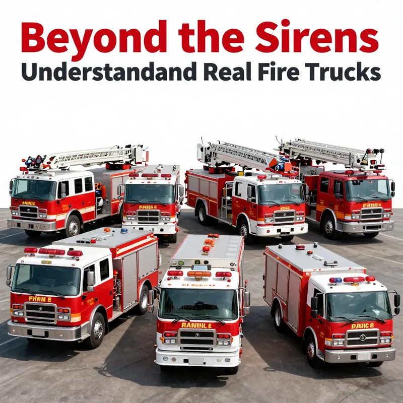 Anatomy of a real fire truck highlighting essential firefighting equipment.