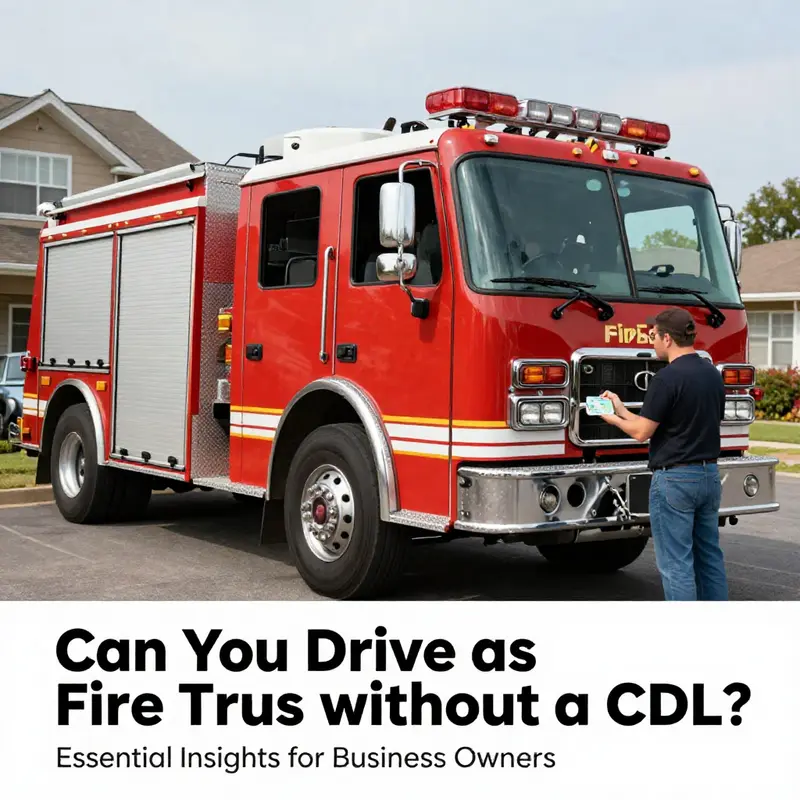 Exploring licensing needs for driving fire trucks in various scenarios.