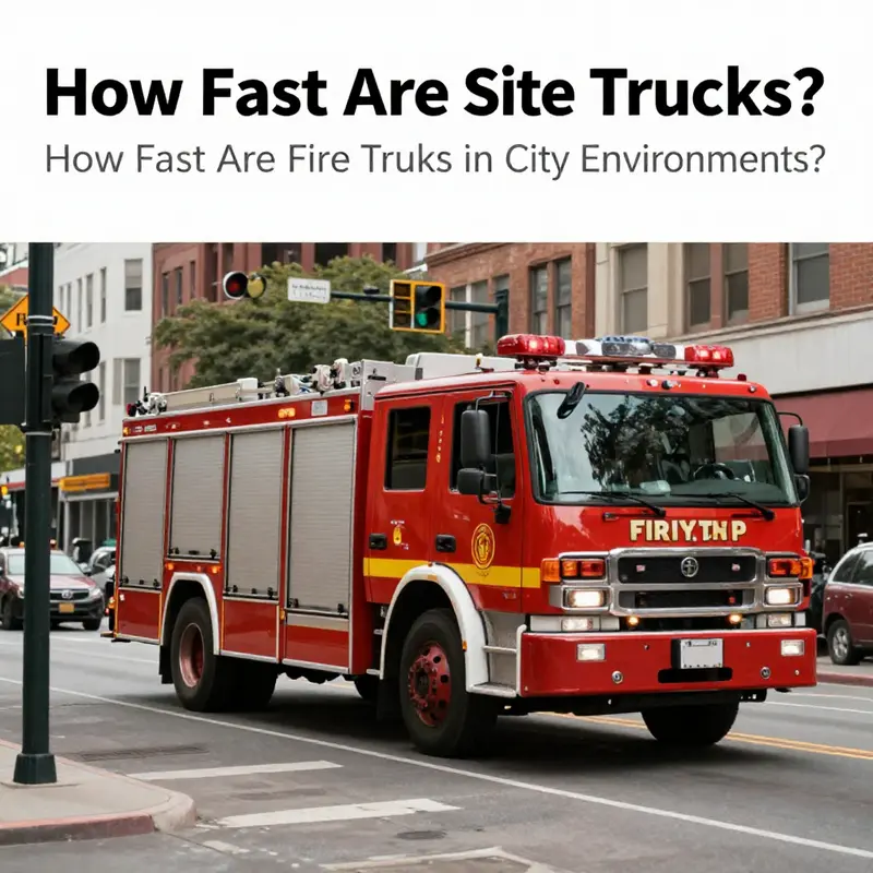 Fire truck navigating urban roads, showcasing its speed and adaptability in city environments.