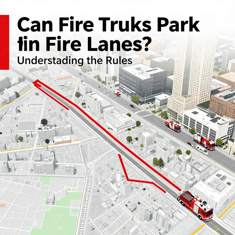 Fire trucks ensure quick access in emergencies by legally parking in fire lanes.