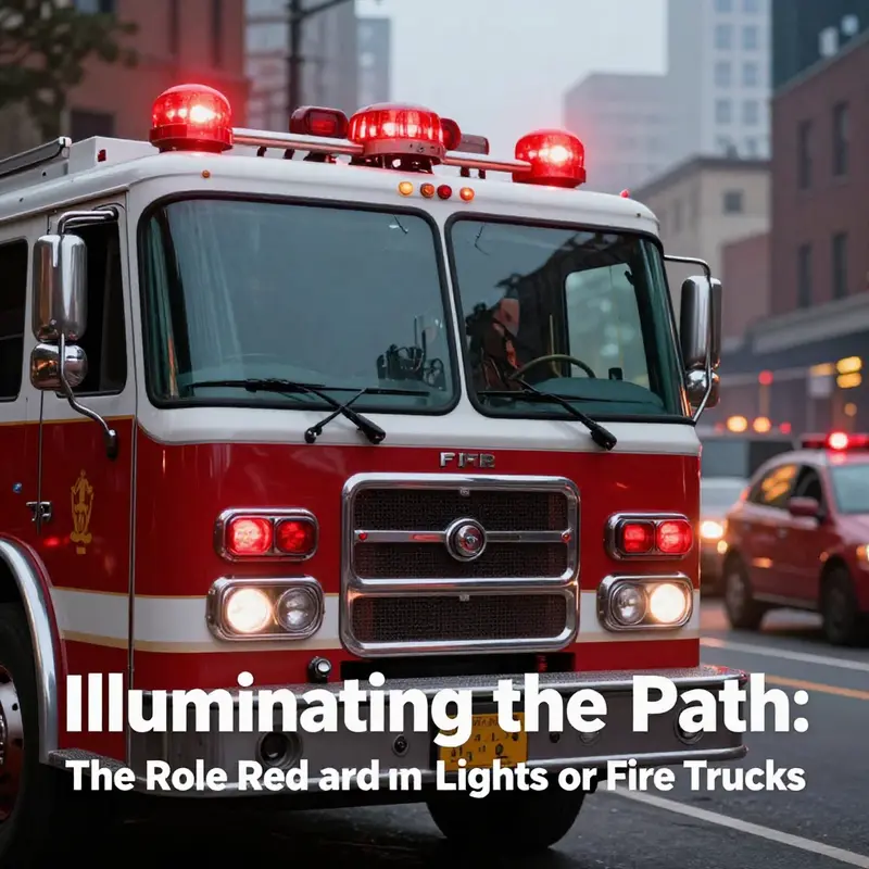 Historical fire truck showcasing the significance of red lights in emergency visibility.