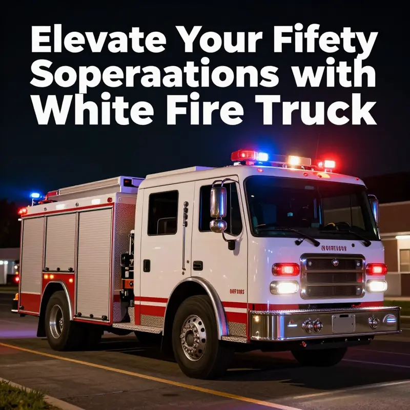 The modern design of a white fire truck highlights its functionality and readiness for any emergency.
