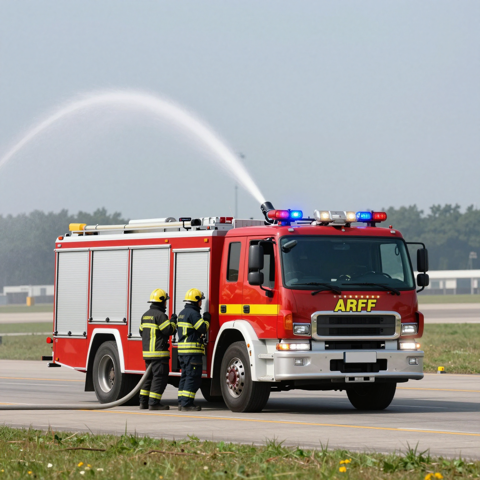 ARFF Fire Truck in Action
