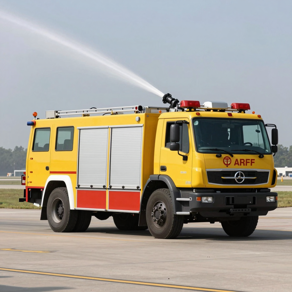Caminhão de Bombeiros Aeroportuário em Ação