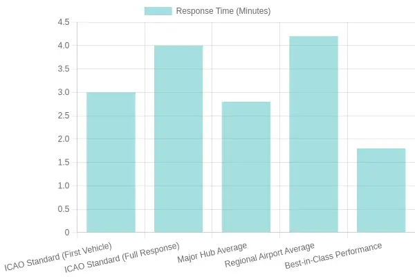 Airport Fire Response Time: Standards vs. Reality (Minutes)
