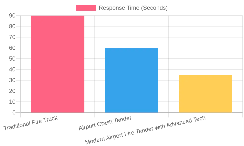 Chart: Airport Fire Truck Response Time Comparison
