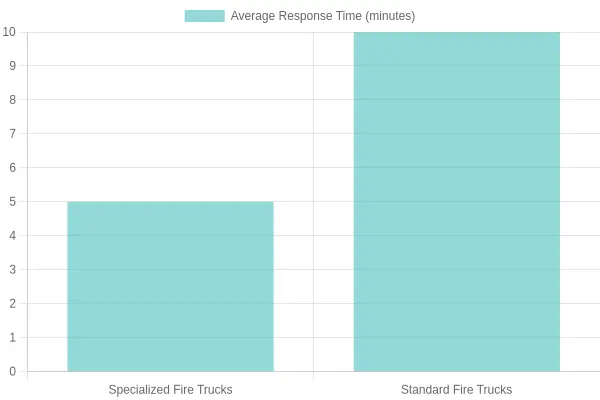 Chart showing fire truck response times