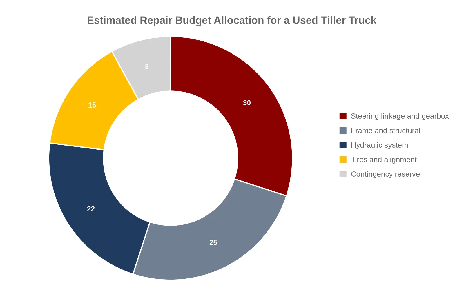 Estimated Repair Budget Allocation for a Used Tiller Truck