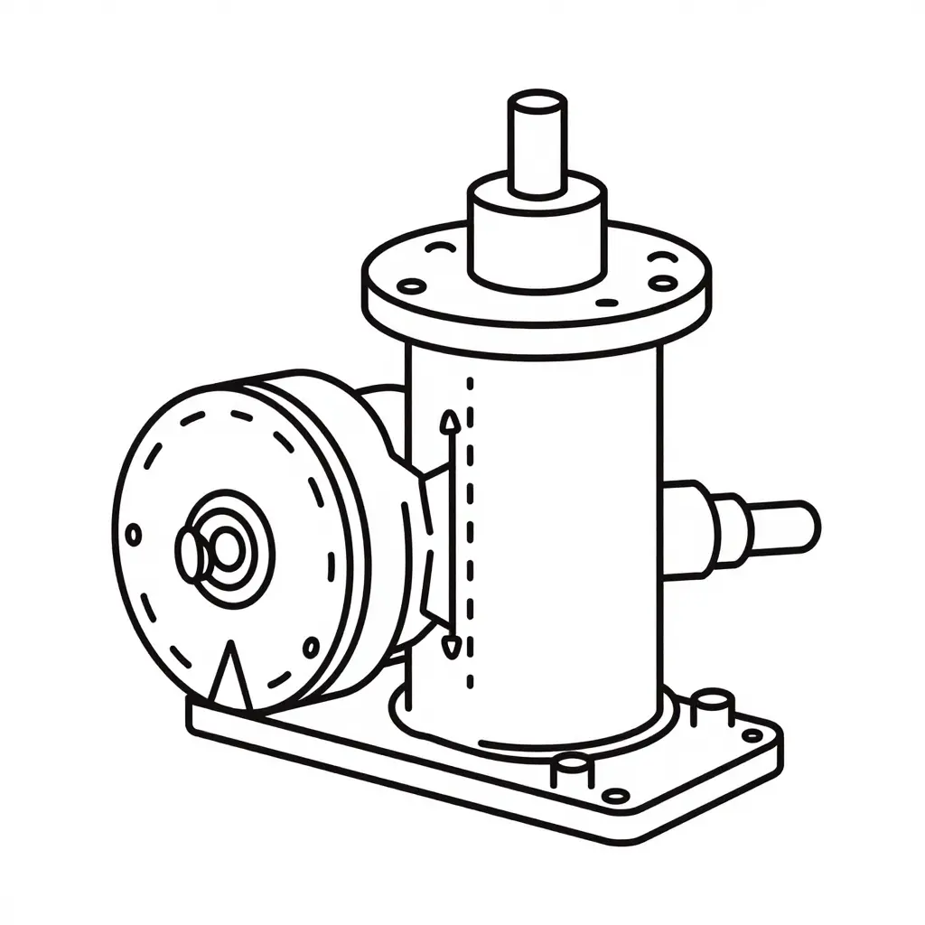2D cross-section schematic of a hydraulic piston pump showing internal wear points on the wear plate, swash plate, cylinder bore, and shaft seal, with dashed arrows indicating fluid leakage past worn surfaces